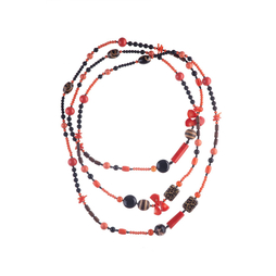 Бусы «Коралловая ночь»