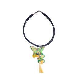 Колье «Летний Эльф» (зеленый, желтый)