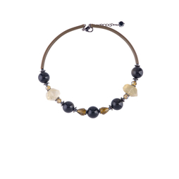 Колье-гривна «Рондо» (фиолетовый, черный)