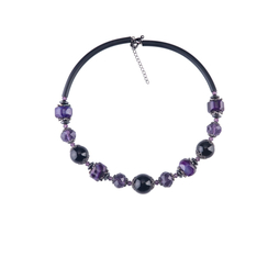 Колье-гривна «Рондо» (фиолетовый, черный)