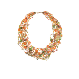 Колье "Июльская морошка"