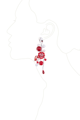 Серьги «Алые розы»