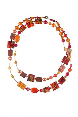 Бусы «Золотая хохлома»