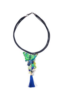 Колье «Летний Эльф» (зеленый, синий)