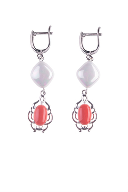 Серьги «Коралловые россыпи»