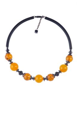 Колье-гривна «Рондо» (черный, желтый)