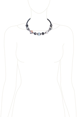 Колье-гривна «Рондо» (черный, серый)