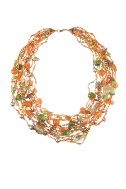 Колье "Июльская морошка"