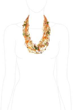 Колье "Июльская морошка"