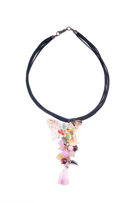 Колье «Летний Эльф» (розовый, белый, желтый)