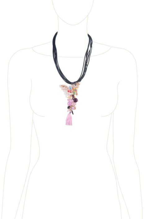 Колье «Летний Эльф» (розовый, белый, желтый)