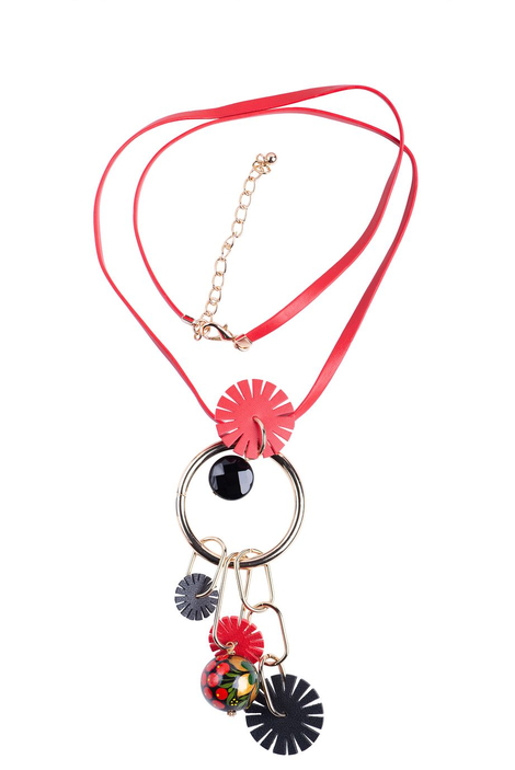 Колье «Мегаполис» (красный, черный, золотой)