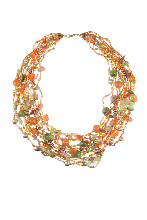 Колье "Июльская морошка"